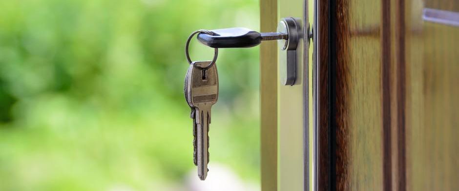 Keys hanging from door